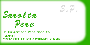 sarolta pere business card